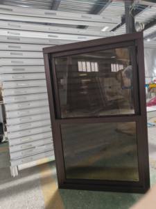 Glissière verticale en verre noire insonorisée personnalisable de double d'alliage d'aluminium accrochant des fenêtres conception moderne ouragan résistant aux chocs - Product Image 4