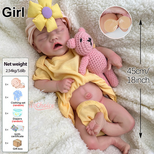 Bambola Reborn in Silicone Morbido da 18 Pollici, Realistica, Corpo Intero Dipinto, Neonata Dormiente, per Giocattoli per Bambini, Artisti e Collezionisti - Product Image 2