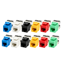 Prise réseau modulaire RJ45 Cat6a non blindée, ignifuge, plaquée or, pour plaque frontale LAN commerciale et d'entreprise