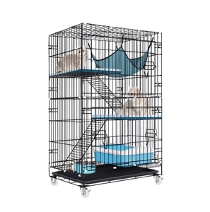 3 katmanlı kapalı büyük DIY kedi sandık kedi kulübesi kedi kafesi - Product Image 1