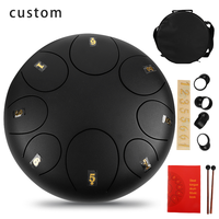 Tambour à languettes en acier OEM de 8 pouces, 8 notes, fabrication OEM personnalisée, tambour en acier au carbone