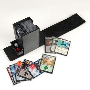 Boîte de rangement portable en plastique pour cartes à collectionner avec compartiment à dés, impression couleur, coins carrés, organisateur de jeux de stratégie - Product Image 1
