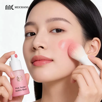 Botol Kaca Terintegrasi Pompa & Kuas 30ml untuk Pewarna Bibir & Pipi, Perona Pipi Cair & Lip Gloss Kemasan Kosmetik OEM ODM