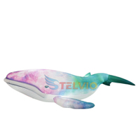 Baleine bleue gonflable géante personnalisée pour l'extérieur Ballon animal marin Baleine de mer Modèles de ballons Décorations de scène pour fêtes et événements