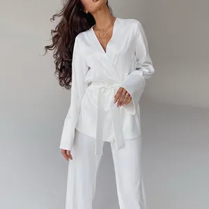 Vêtements de nuit personnalisés, pyjamas sexy pour femmes, vêtements de nuit pour femmes, ensembles de lingerie, cadeau de Saint-Valentin, ensembles de pyjama en soie 2 pièces/