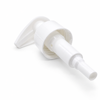 Tête de pompe à lotion en plastique blanc lisse 24/410 28/410 avec verrouillage gauche-droite pour emballage de produits de soin de la peau