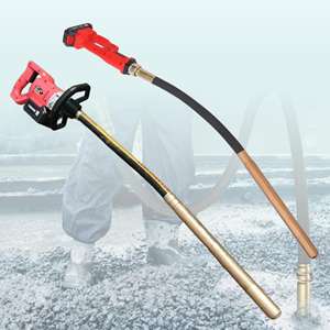 Prezzo all'ingrosso testa di vibrazione in metallo batteria al litio cemento vibrante con pompa morbida 1.2m/1.5m adatto per cantieri - Product Image 1