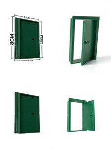 1/12 <b>Scale</b> Pottery Clay Pvc Cartoon Toy Building <b>Mini</b> Brick Architecture Components Doors Set for Doll House - Product Image 4