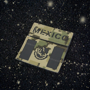 Parche de Bandera de Camuflaje México US4CES, Corte Láser, Reflectante, Brilla en la Oscuridad, Tela de Nailon, Equipo Táctico, Colores y Tamaños Personalizables - Product Image 3