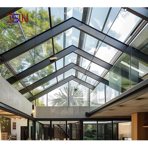 Vitrail de toit en aluminium pour villa de luxe avec système électrique pour la circulation naturelle de l'air et de la lumière - Product Image 1
