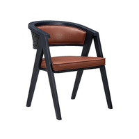 Chaise de salle à manger en bois massif de style nordique, chaise en rotin rétro pour la maison, chaises en bois pour restaurant