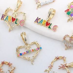 Dije de la Cantante de Moda <span class=keywords><strong>Karol</strong></span> <span class=keywords><strong>G</strong></span> Chapado en Oro de 14K Mañana Será Bonito Colgante Punk <span class=keywords><strong>G</strong></span>ótico de Aleación Regalo para Fans con Zirconia en Forma de Corazón para Niños - Product Image 4