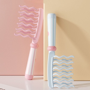 Peine de doble fila de dientes anchos para desenredar el cabello rizado y voluminoso, herramienta especial de peinado para mujer - Product Image 3
