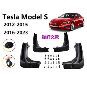 FOR Tesla <b>Model</b> S Mudguards Carbon Fiber 2015-2020 Plastic Tire Deflectors Car Accessories - Product Image 5