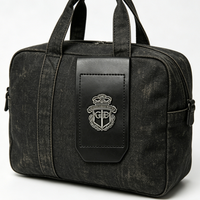 Étiquette personnalisée en cuir véritable, écologique, avec logo métallique peint sur le bord, pour sacs, accessoires de vêtements à coudre, vente en gros OEM