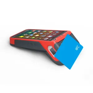 MSR IC NFC Gprs Punto De Venta terminale POS Android portatile con lettore di impronte digitali biometrico di stampa Z100