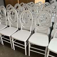 Chaise Phoenix Chiavari détachable en résine Offre Spéciale, chaise de mariage fantaisie blanche, prix abordable