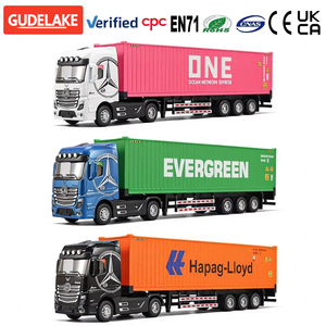 Modellino Ornamentale in Scala 1:32 Interamente in Lega Camion Pesante Trattore Stradale con Portiere Apribili Macchinina Giocattolo in Plastica per Ragazzo Idea Regalo Altri Veicoli Giocattolo - Product Image 1