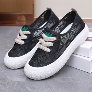 Nuove <span class=keywords><strong>scarpe</strong></span> estive in maglia da donna <span class=keywords><strong>scarpe</strong></span> casual slip-on traspiranti in pizzo alla moda <span class=keywords><strong>scarpe</strong></span> da pescatore con <span class=keywords><strong>lacci</strong></span> completamente abbinate - Product Image 2