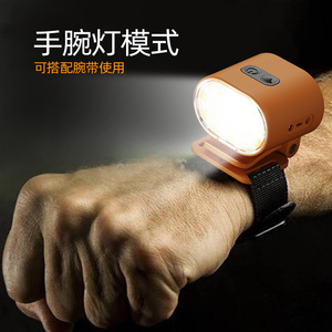 Mini Rechargeable LED Headlamp With <b>Dimmer</b> For Fishing Camping Outdoor Use Orange Color Plastic Body USB Charging - Product Image 3