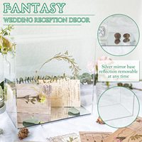 Acrylique clair de boîte de carte de mariage pour la réception avec la fente, support d'enveloppe de cadeau de conseil pour la fête nuptiale de bébé d'anniversaire