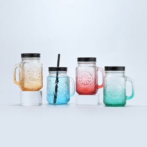 Recipiente transparente de zumo para beber, tarro de cristal con mango para zumo, 100ml, 500ml - Product Image 2