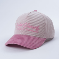 Custom 5 Panel Caps 2d Geborduurd Logo Hoge Kwaliteit Corduroy Baseball Caps Sport Cap Voor Mannen En Vrouwen