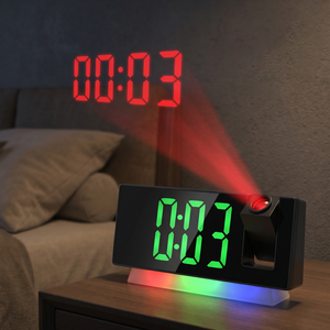 <span class=keywords><strong>Réveil</strong></span> projecteur Huayang 6815 <span class=keywords><strong>avec</strong></span> grand écran LED, affichage numérique <span class=keywords><strong>de</strong></span> <span class=keywords><strong>l</strong></span>'<span class=keywords><strong>heure</strong></span> et <span class=keywords><strong>de</strong></span> la température pour chambre et maison - Product Image 1