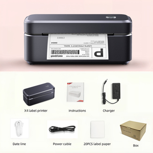 เครื่องพิมพ์ฉลากความร้อนแบบพกพา Marklife X4 ความละเอียด 203dpi สำหรับธุรกิจ พิมพ์ขนาด 4x6 นิ้ว ได้รับการรับรองมาตรฐาน ROHS เชื่อมต่อผ่าน <span class=keywords><strong>USB</strong></span>/ไร้สาย เหมาะสำหรับใช้ในคลังสินค้าด่วน - Product Image 6