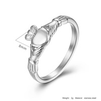 Bague de couple unisexe haut de gamme en acier inoxydable plaqué or 18 carats, style Hug Marry Crown Heart, pour mariage, fête, bijoux de mode, cadeau