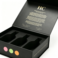 Boîte d'emballage magnétique élégante pour vin, boîte cadeau rigide pliable en papier de luxe pour vin rouge, champagne, spiritueux