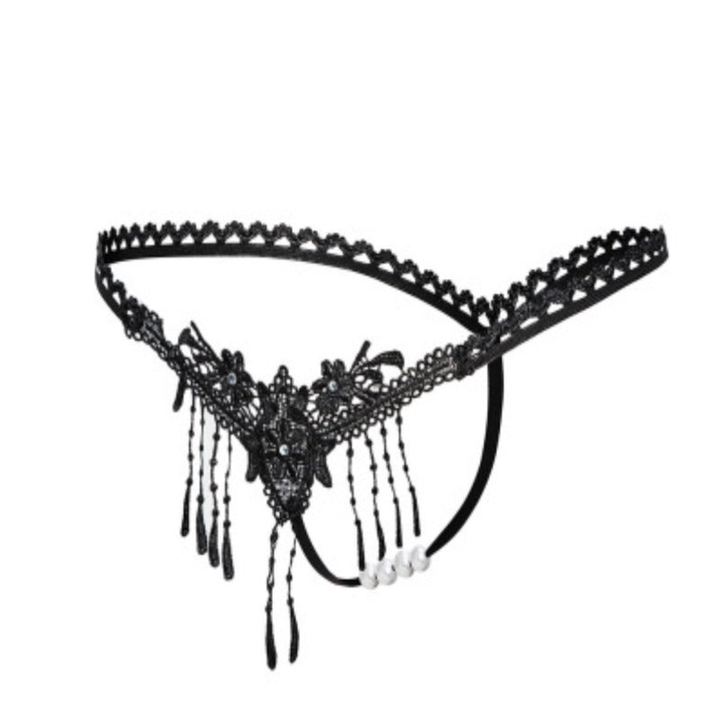 TD Bead Chain G-String Crotchless Pearl Panties Sex Underwear
