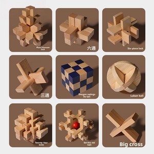 Sản phẩm mới bằng gỗ luban cho bộ đồ chơi Montessori đa chức năng giáo dục học tập cho trẻ em lứa tuổi 2-14 Unisex - Product Image 3