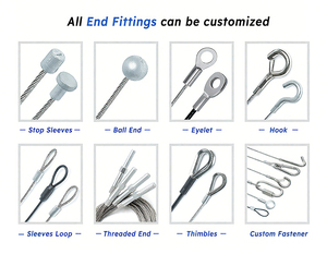 <span class=keywords><strong>Cable</strong></span> de alambre de <span class=keywords><strong>acero</strong></span> recubierto de plástico al por mayor <span class=keywords><strong>Cable</strong></span> de alambre de <span class=keywords><strong>acero</strong></span> de seguridad con múltiples terminales Ensamblaje de <span class=keywords><strong>cable</strong></span> de alambre - Product Image 5