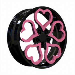 Jantes en alliage forgé sur mesure 6061-T6 en forme de cœur <span class=keywords><strong>rose</strong></span> <span class=keywords><strong>et</strong></span> <span class=keywords><strong>noir</strong></span>, uniques <span class=keywords><strong>et</strong></span> mignonnes, pour BMW <span class=keywords><strong>Mini</strong></span> <span class=keywords><strong>Cooper</strong></span> Mercedes Audi 18 19 20 21 22 Inc - Product Image 6
