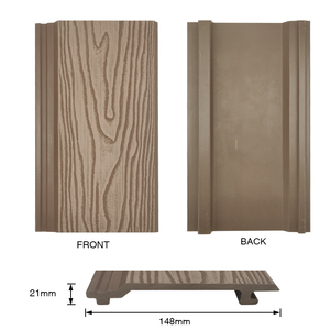 Revestimiento de Pared Exterior Decorativo con Relieve 3D de Madera y Plástico Compuesto, Panel de Pared WPC para Exteriores - Product Image 2