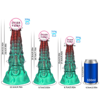 Gran oferta, tapón Anal de silicona luminoso XXL, gran Consolador de lobo enorme, pene monstruo con ventosa para mujeres, masturbación, tienda de juguetes sexuales