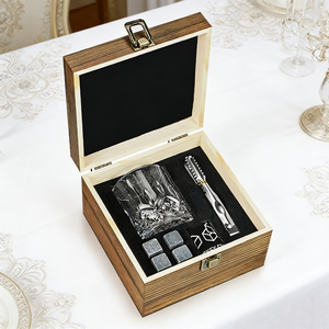 En stock Verre à <span class=keywords><strong>whisky</strong></span> en cristal classique et pierre à <span class=keywords><strong>whisky</strong></span> réutilisable coffret cadeau Shunstone fabricant - Product Image 1