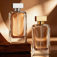Flacon de parfum en verre rectangulaire de 100 ml, flacon pulvérisateur vide, logo personnalisé, Frasco De Perfume, Frasco De Perfume De Vidro