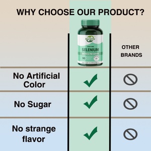 OEM/ODM Vente chaude Capsules de sélénium personnalisées pour adultes Non destiné aux adolescents, aux enfants, aux femmes enceintes Produits de compléments alimentaires - Product Image 5