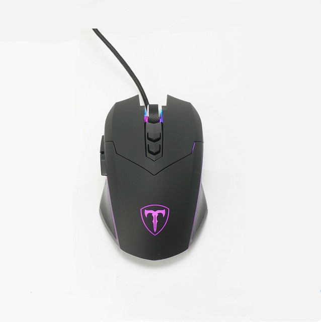 Wired Gaming Mouse PMW3327 Sensor 12400 DPI RGB Backlit Right Hand USB Type-C Ergonomic Design Programmable Buttons Rechargeable