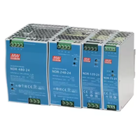 Nouvelle alimentation électrique à découpage MEANWELL AC NDR-120-24 NDR-240-24 NDR-75-24 NDR-480-24 NDR-120-48 NDR-480-48 NDR-240-48 en acier inoxydable