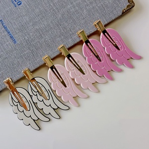Horquillas <span class=keywords><strong>de</strong></span> ala <span class=keywords><strong>de</strong></span> ángulo bonito coreano a la moda, pinzas para el pelo <span class=keywords><strong>de</strong></span> acetato <span class=keywords><strong>de</strong></span> princesa dulce para niñas y mujeres, accesorios para el cabello, regalo - Product Image 1