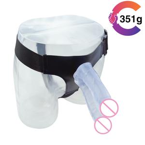 ダブルディルド ダブルヘッド ダブルホール シミュレーション ストラップオン 弾性ハーネス レズビアンカップル向け 大人のおもちゃ - Product Image 5