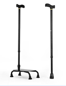 Bâton de marche multifonctionnel à quatre pieds, bâton de marche pour escaliers, bâton de marche pour personnes âgées, bâton de marche antidérapant, bâton de marche réglable - Product Image 2