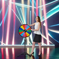 En vente acheter prix gagnant 18/24 pouces roue chanceuse jeux de carnaval trépied effaçable à sec support réglable en hauteur pour les salons professionnels