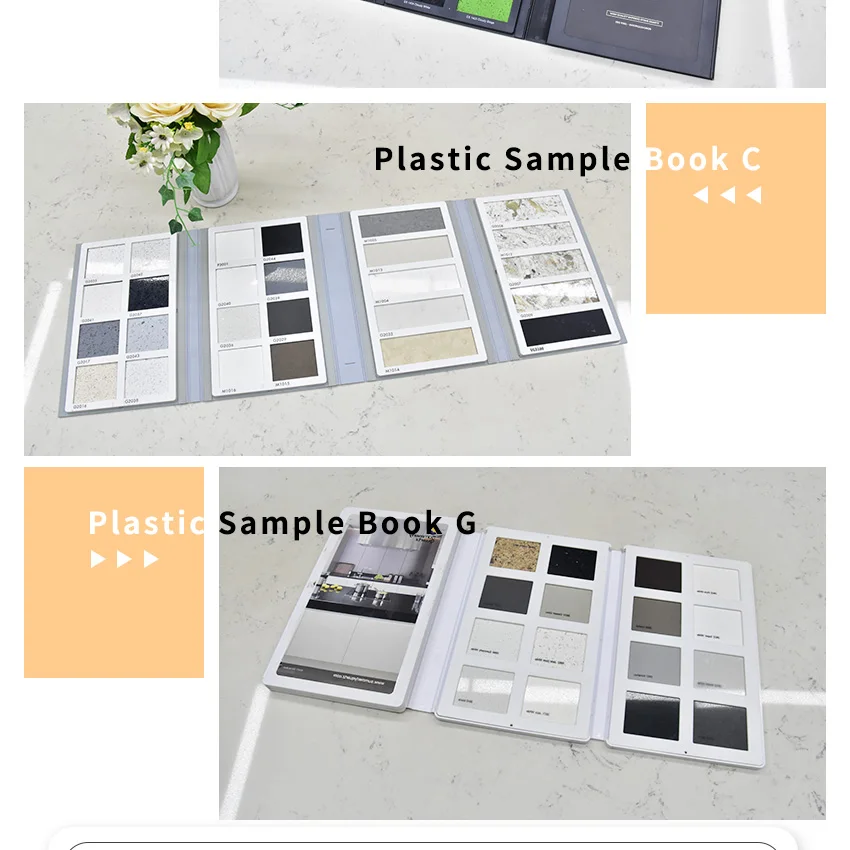 Hot Sale Marble Granite Quartz Display Custom Packing Catalog Plastic Sample Folders Tile Specimen Folder Stone Sample Book