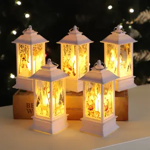 christmas ornament personalized merry christmas led lantern candle white christmas decor home products