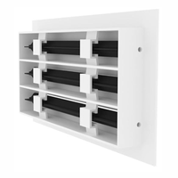 Couvercle d'aération 12x6 AC diffuseur de fente linéaire décoratif grille de registre d'aération blanche pour plafond et paroi latérale
