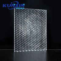 Kunxin Vente en gros, meilleures ventes : Diffuseur prismatique en acrylique optique encastré, lentille en feuille d'acrylique, 2mm 3mm 5mm